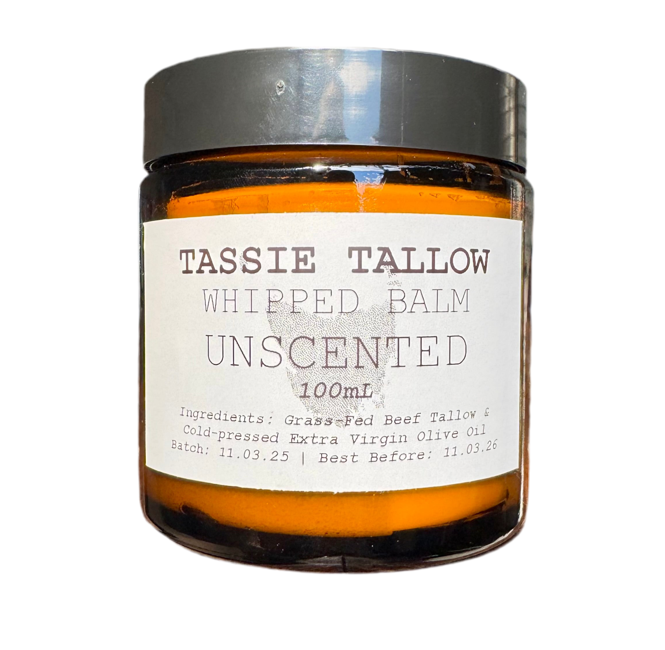 Whipped Tallow Balm | Unscented Olive Oil | 100mL