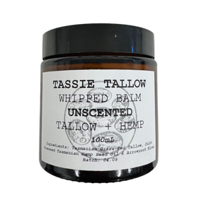 Whipped tallow balm unscented hemp seed oil 100ml