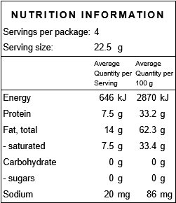 Beef Meat & Sea Salt Pemmican | Tasmanian Grass-fed | 90g