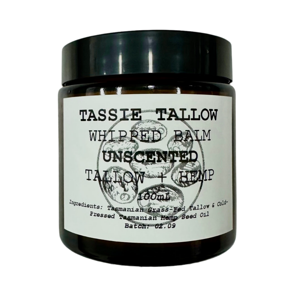 Whipped Tallow Balm | Unscented Hemp Oil | 100mL