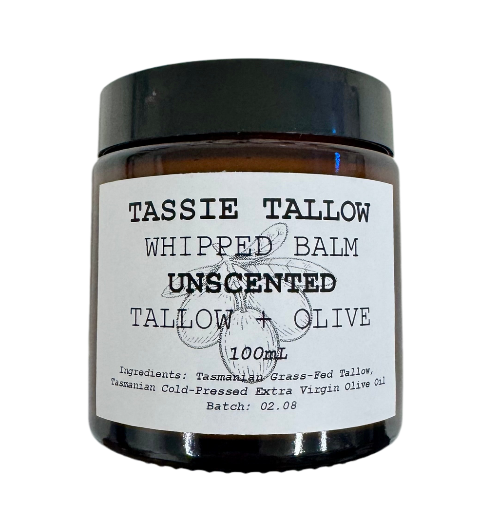 Whipped tallow balm unscented olive oil 100mL
