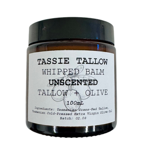 Whipped tallow balm unscented olive oil 100mL