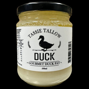 duck fat 500mL in glass - front view