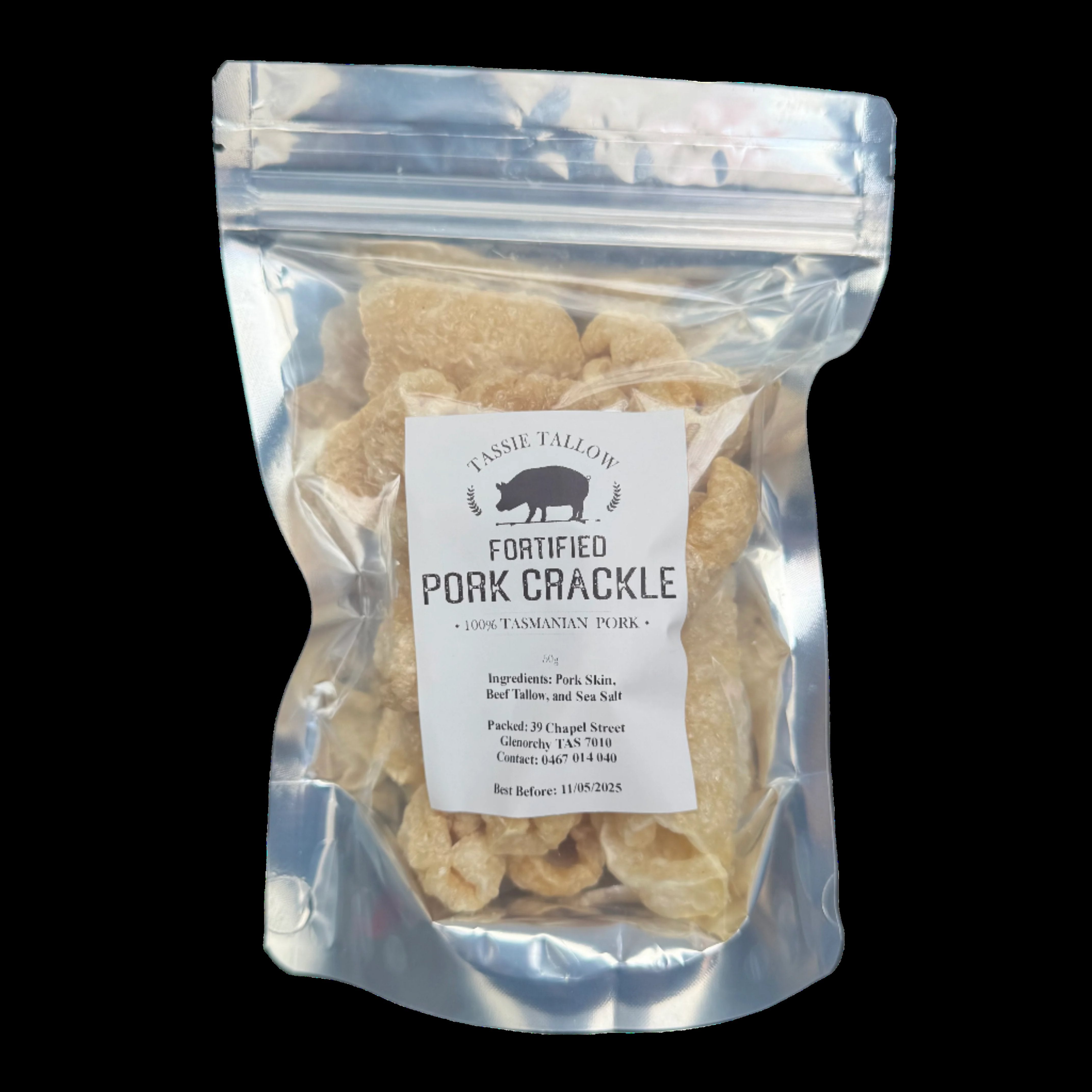 pork crackle 50g bag