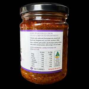 vindaloo paste 250g NIP + ingredients