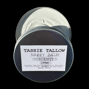 opened tin of unscented nappy balm in 100ml