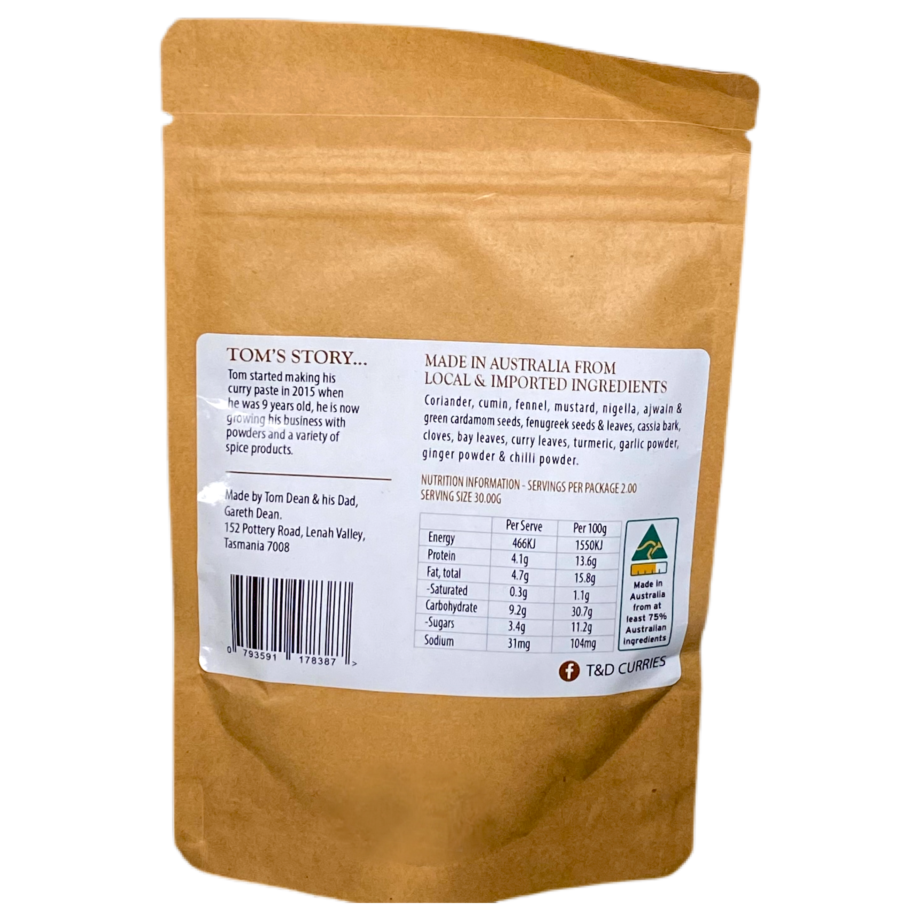 Balti Spice Powder | Tasmanian Made | 60g