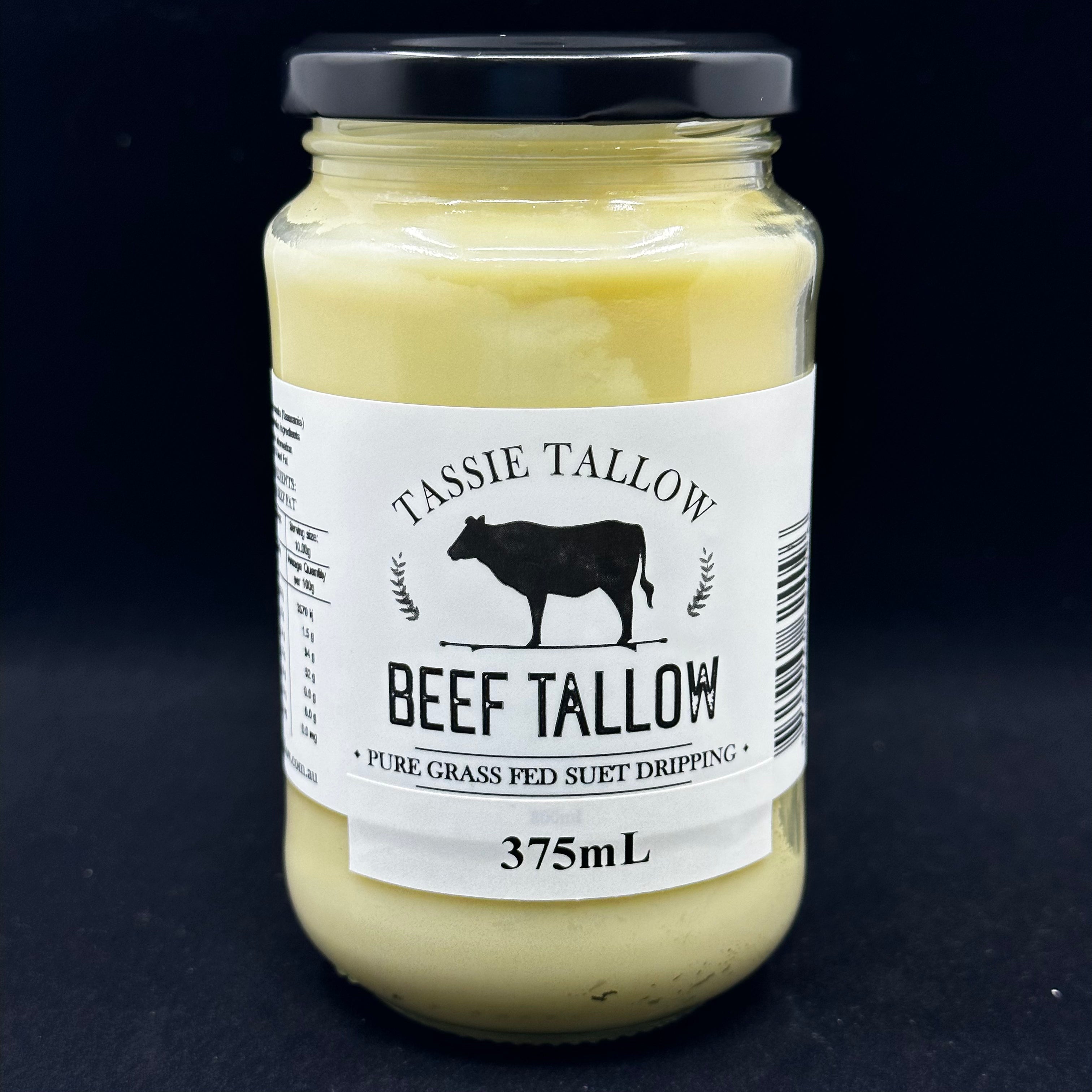 Beef Tallow | Tasmanian Grass-Fed | 375mL Glass Jar